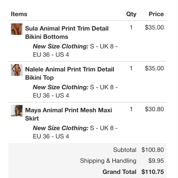 Simmi London animal print 3 piece swimsuit & coverup - Picture 10 of 10